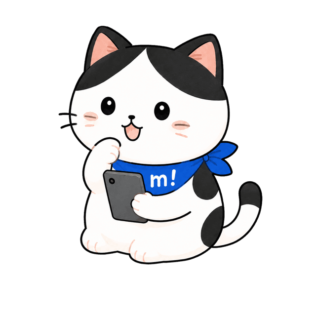 アプリを触るみこにゃん